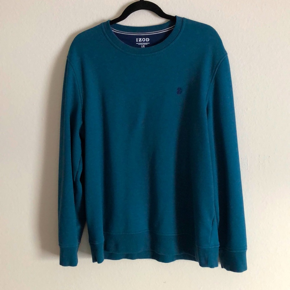 Men’s IZOD Sweatshirt Pullover Size Large Teal